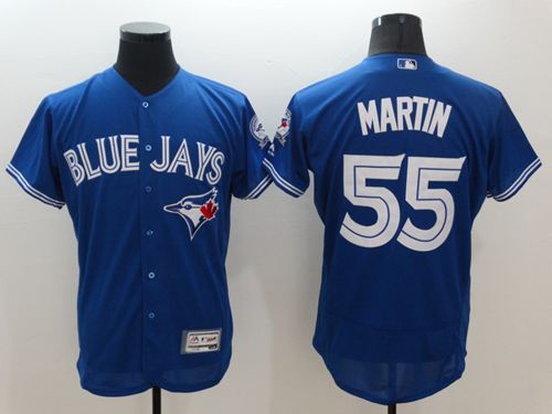 Blue Jays #55 Russell Martin Blue Flexbase Authentic Collection Stitched MLB Jersey